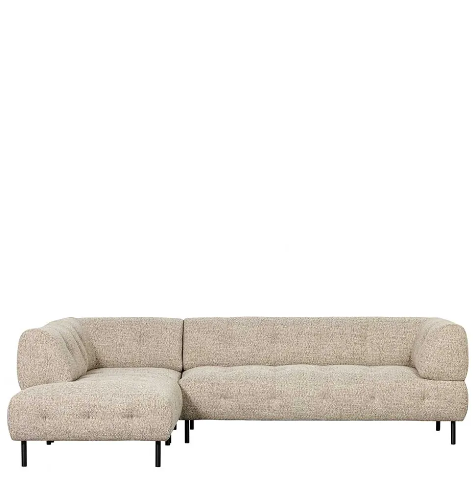 Strukturstoff Sofaecke in Beigegrau - Pantras