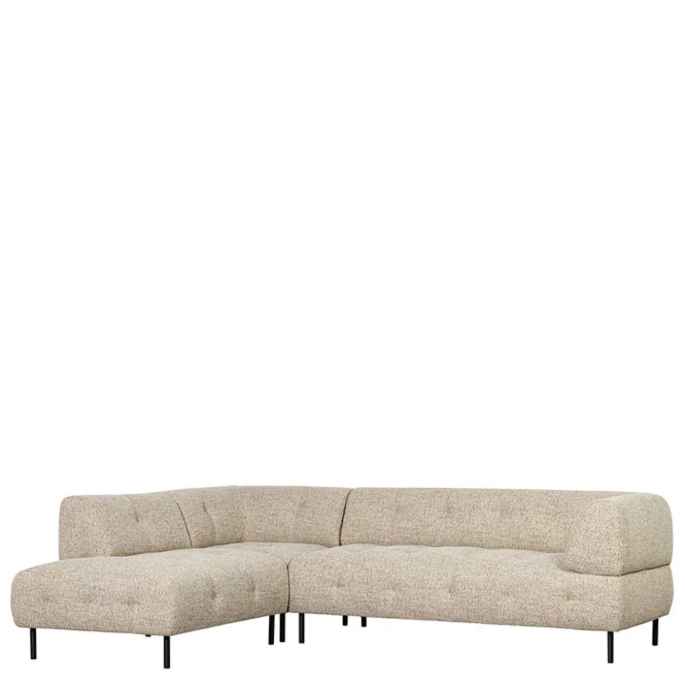 Strukturstoff Sofaecke in Beigegrau - Pantras