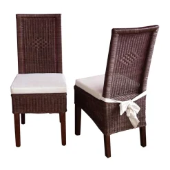 Stuhl Set Contrera in Braun (2er Set)