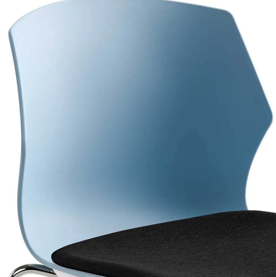 Stuhl zum Stapeln in Blaugrau & Schwar - Kedniel