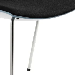 Stuhl zum Stapeln in Blaugrau & Schwar - Kedniel