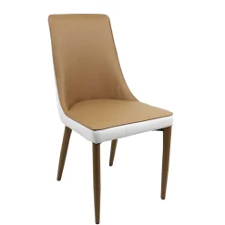 Stuhlgrupppe in Weiß & Braun - Cynthia (fünfteilig)