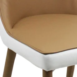 Stuhlgrupppe in Weiß & Braun - Cynthia (fünfteilig)