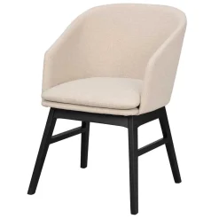 Stylischer Armlehnenstuhl in Beige - Cacamp (2er Set)