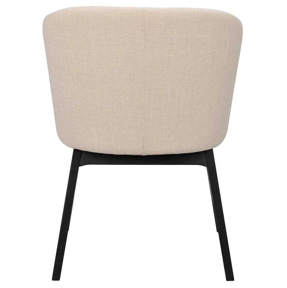 Stylischer Armlehnenstuhl in Beige - Cacamp (2er Set)