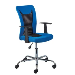 Stylischer Bürosessel in Blau & Schwarz - Klever