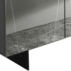 Stylisches Sideboard mit Spiegel Front in Rauchgrau - Odangelo