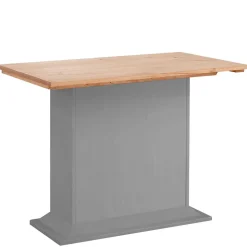 Säulen-Esstisch in Kieferfarben und Grau - Bernau