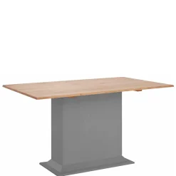 Säulen-Esstisch in Kieferfarben und Grau - Bernau