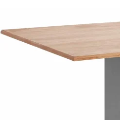 Säulen-Esstisch in Kieferfarben und Grau - Bernau