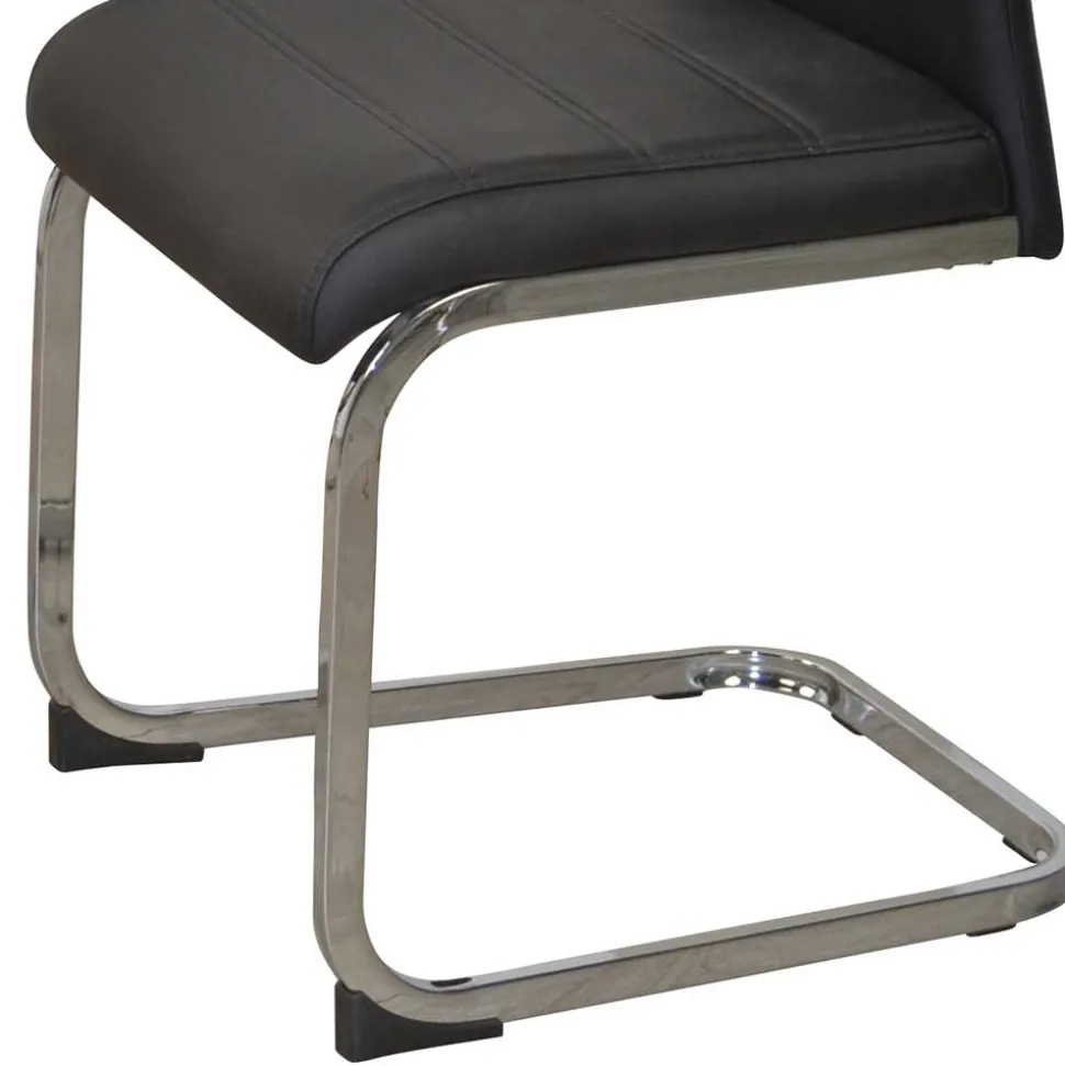 Säulentisch & Schwingstühle Kombi - Bogna (fünfteilig)