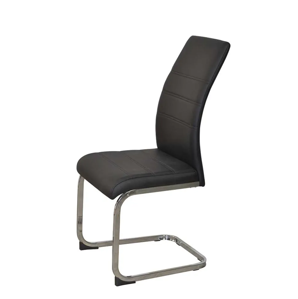 Säulentisch & Schwingstühle Kombi - Bogna (fünfteilig)