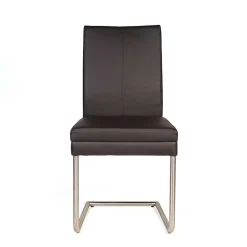 Swing Polsterstuhl in Dunkelbraun - Imbizia (2er Set)