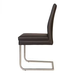 Swing Polsterstuhl in Dunkelbraun - Imbizia (2er Set)