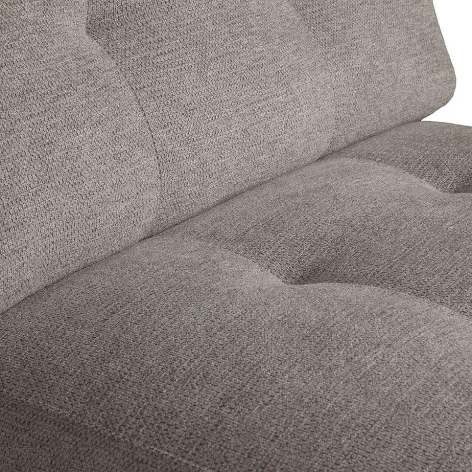 Systemcouch Einsitzer in Graugrün Chenille - Aramato