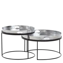 Tablett Couchtische in Silber - Astuto (zweiteilig)