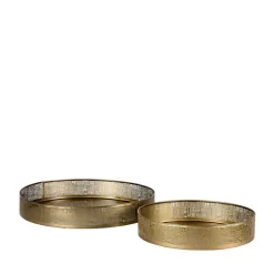 Tablett Duo in Altgold - Rigori (zweiteilig)