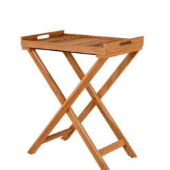 Tablett Tisch aus Teak Massivholz - Muldivian