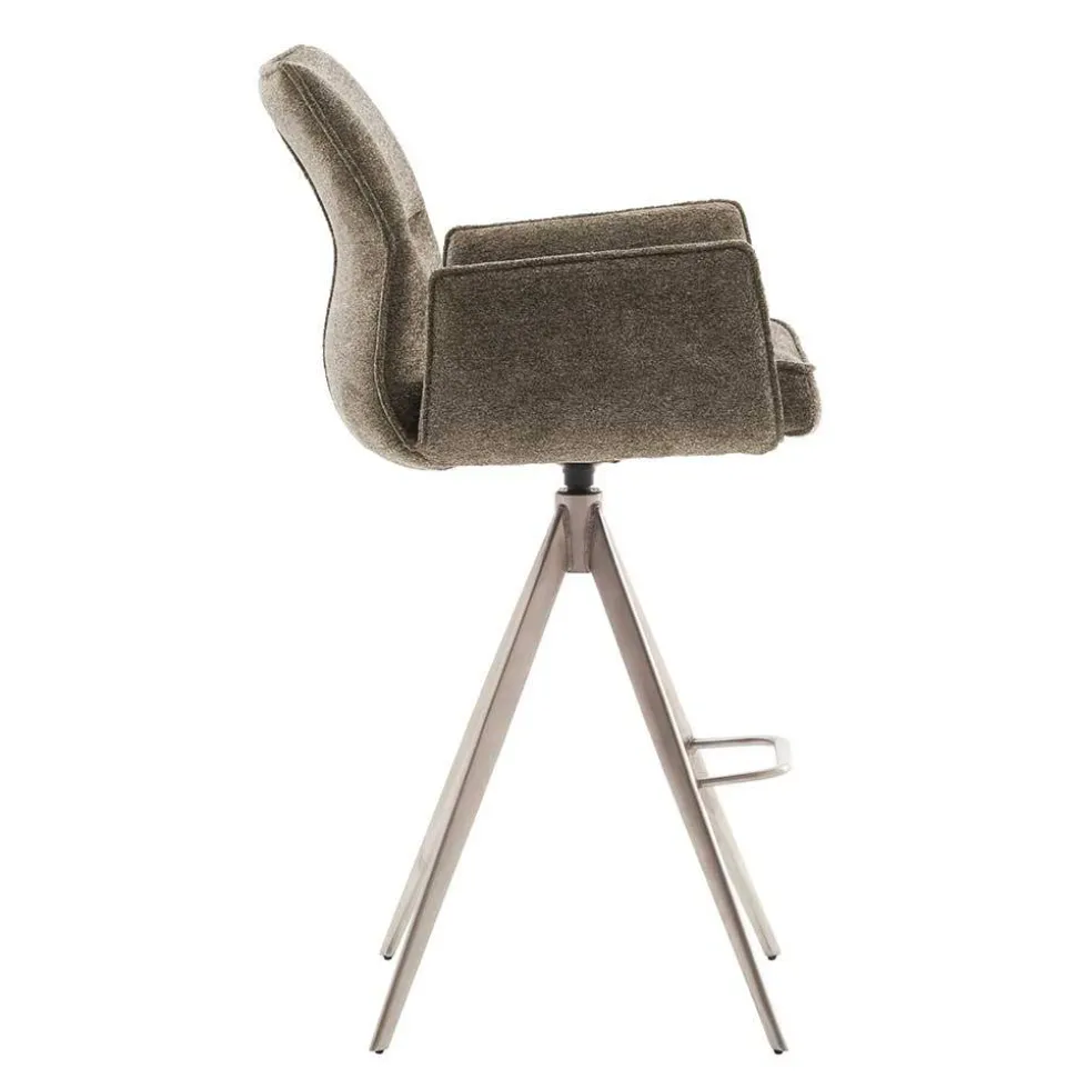 Taschenfederkern-Barstühle mit Armlehnen - Swanda (2er Set)