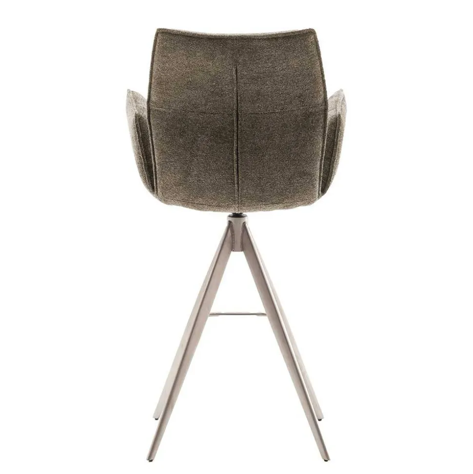 Taschenfederkern-Barstühle mit Armlehnen - Swanda (2er Set)