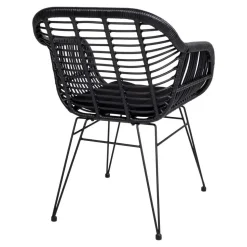 Teak Altholz Tisch & Kunstrattan Stühle - Dariofa (siebenteilig)