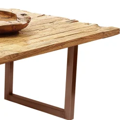 Teak Altholz Tisch mit U-Gestell - Montesa