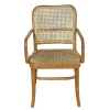 Teak Armlehnenstuhl mit Wiener Geflecht - Crasidio