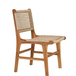 Teak Holzstühle mit Kordelgeflecht - Merlan (2er Set)