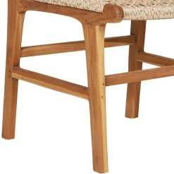 Teak Holzstühle mit Kordelgeflecht - Merlan (2er Set)