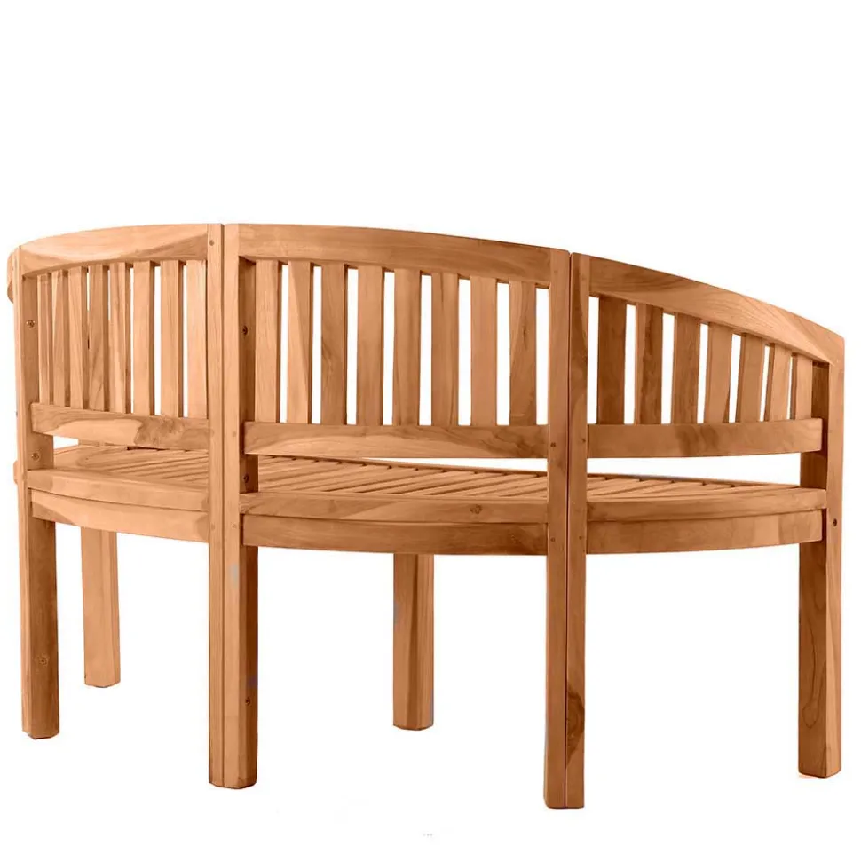 Teakholz Bananenbank für Garten 150x86x61 - Klahuma