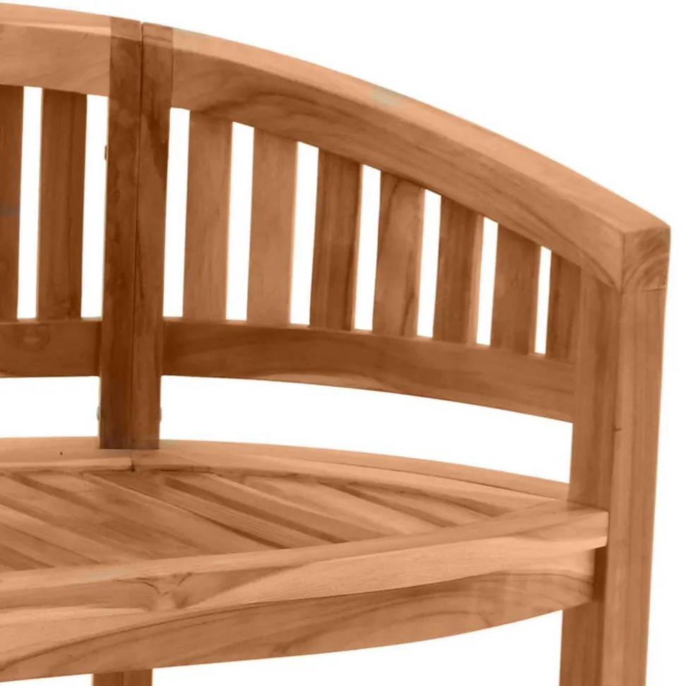 Teakholz Bananenbank für Garten 150x86x61 - Klahuma