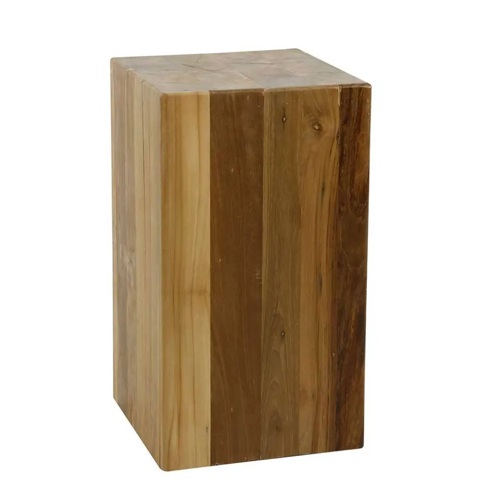 Teakholz Blumensäule modern-rechteckig - Diskus