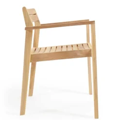 Teakholz Gartenstühle naturbelassen - Ginhopa (6er Set)