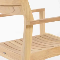 Teakholz Gartenstühle naturbelassen - Ginhopa (6er Set)