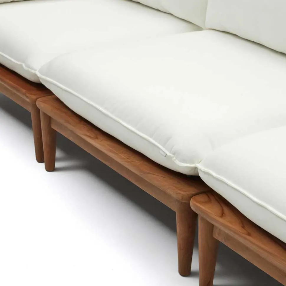 Teakholz Lounge modular & 2 Couchtische - Palm (sechsteilig)