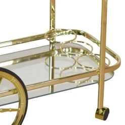 Teewagen Parilegro in Messing Glas