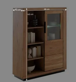 Teilmassive TV Wohnwand - Möbelset - Vlacoma (vierteilig)