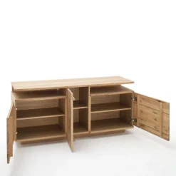 Teilmassive Wohnkombination in Eiche - Crokas (vierteilig)