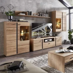 Teilmassive Wohnwand Set - Mattadore (vierteilig)