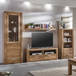Teilmassive Wohnzimmermöbel aus Wildeiche - Maila (vierteilig)