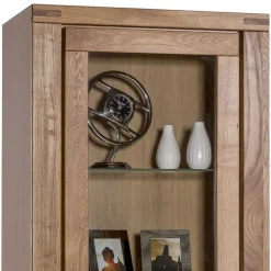 Teilmassive Wohnzimmermöbel aus Wildeiche - Maila (vierteilig)