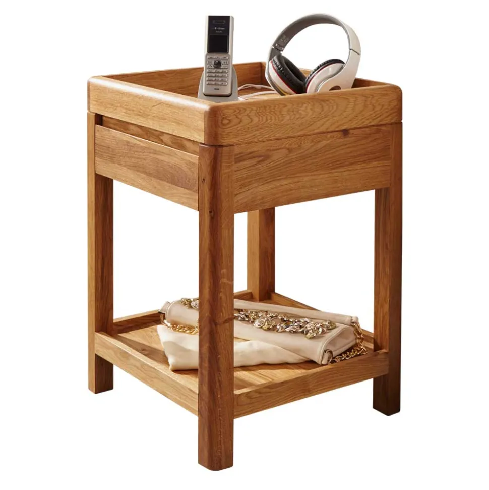 Telefonkonsole aus Wildeiche Massivholz - Uvinessa