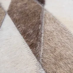 Teppich aus Fell Patchwork in Rautenform - Techo