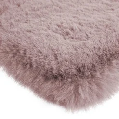 Teppich aus Kunstfell in Rosa - Danah