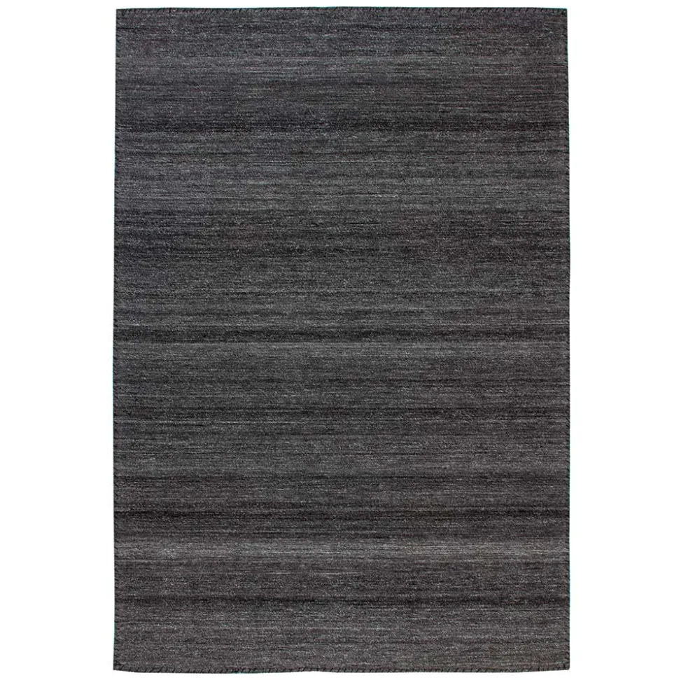 Teppich in Anthrazit aus Wolle und Baumwolle - Standy