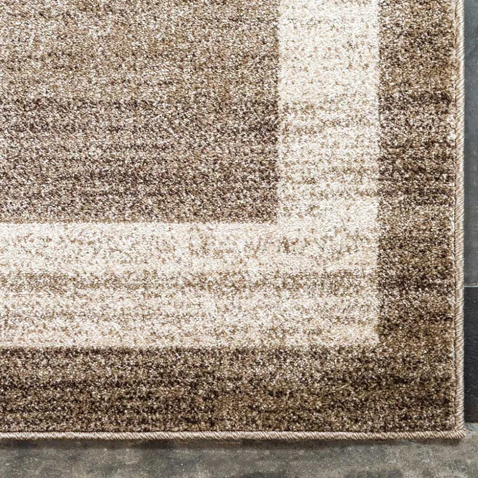 Teppich in Beige Braun Kurzflor - Osiko