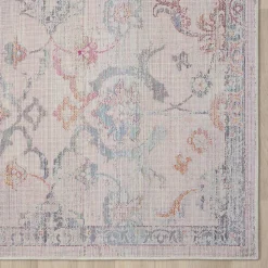 Teppich in Creme mit buntem Floral-Muster - Genyna