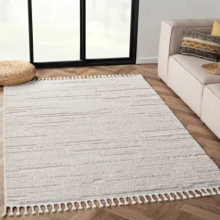 Teppich in Creme mit Kurzflor - Brayan