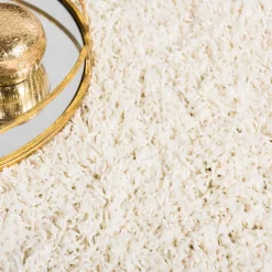 Teppich in Cremeweiß Hochflor - Ranica