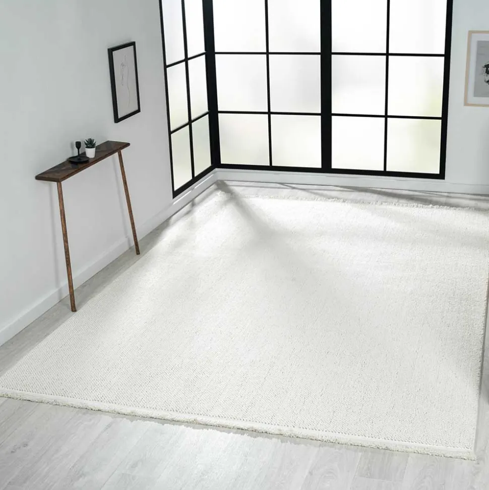 Teppich in Hoch-Tief-Optik mit Fransen - Kilazo